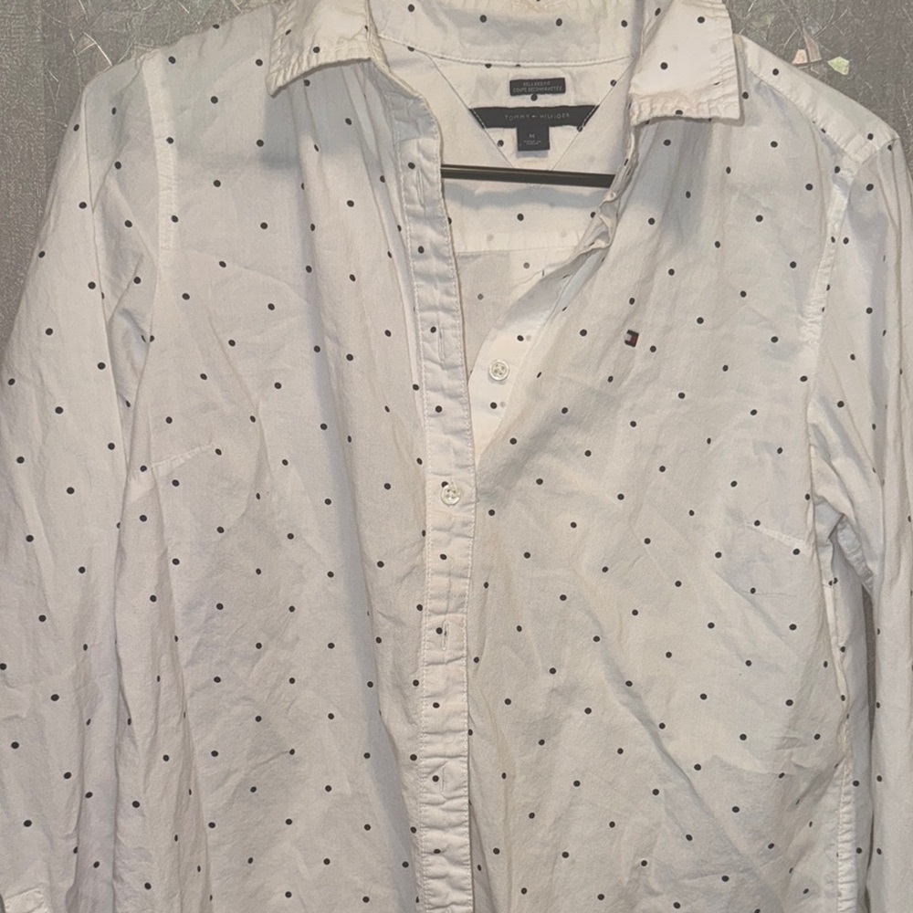 Tommy Hilfiger White Casual Button Down Shirt